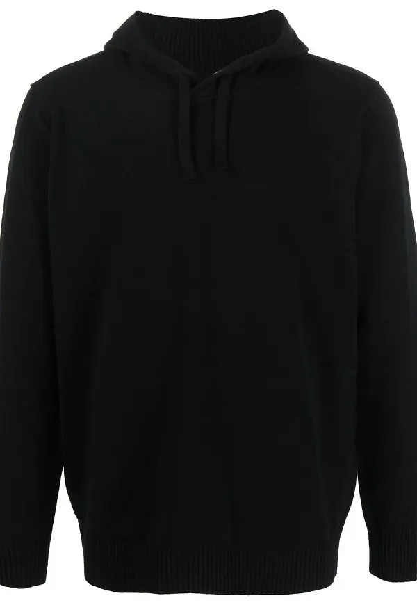 Stone Island finstickad hoodie - Svart