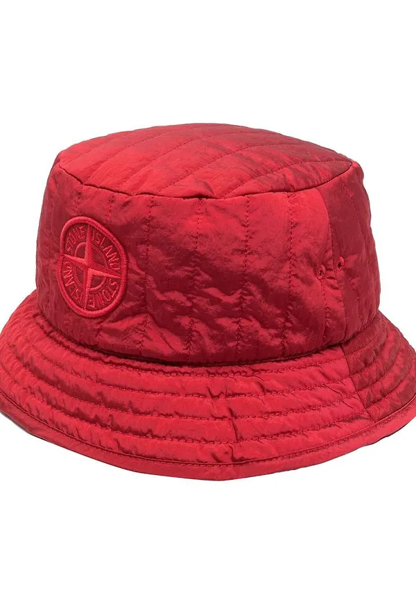Stone Island fiskehatt med kompass - Röd