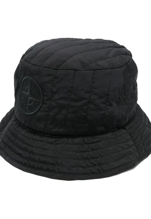 Stone Island fiskehatt med kompass - Svart