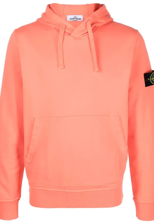 Stone Island hoodie med dragsko - Orange