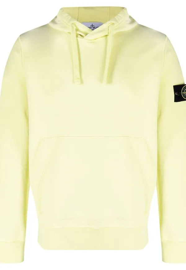 Stone Island hoodie med kompassmärke - Grön