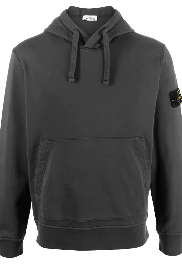 Stone Island huvtröja med dragsko - Grå