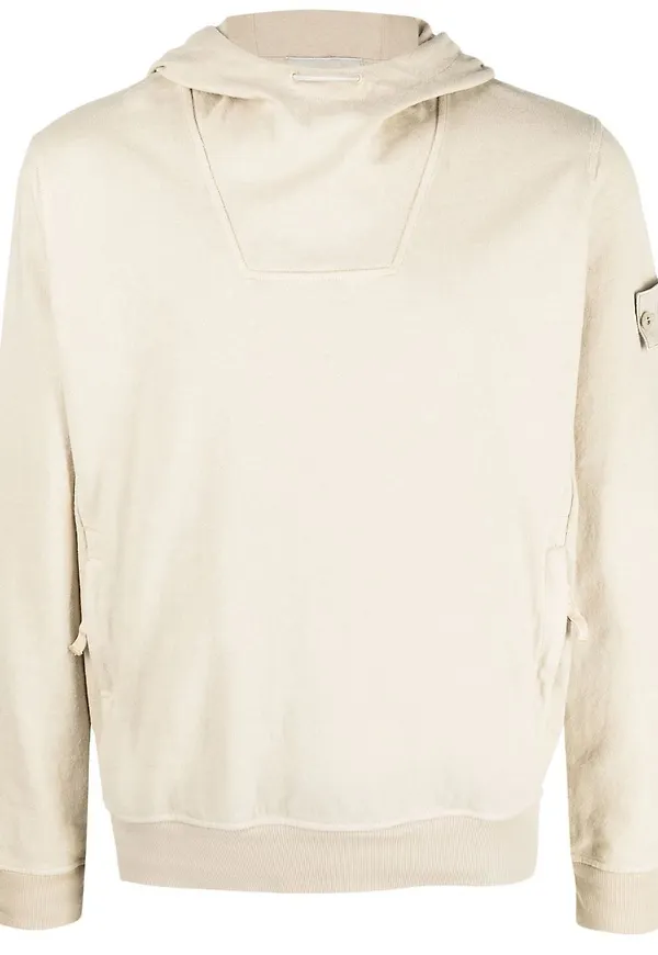 Stone Island huvtröja med kompassmärke - Neutral