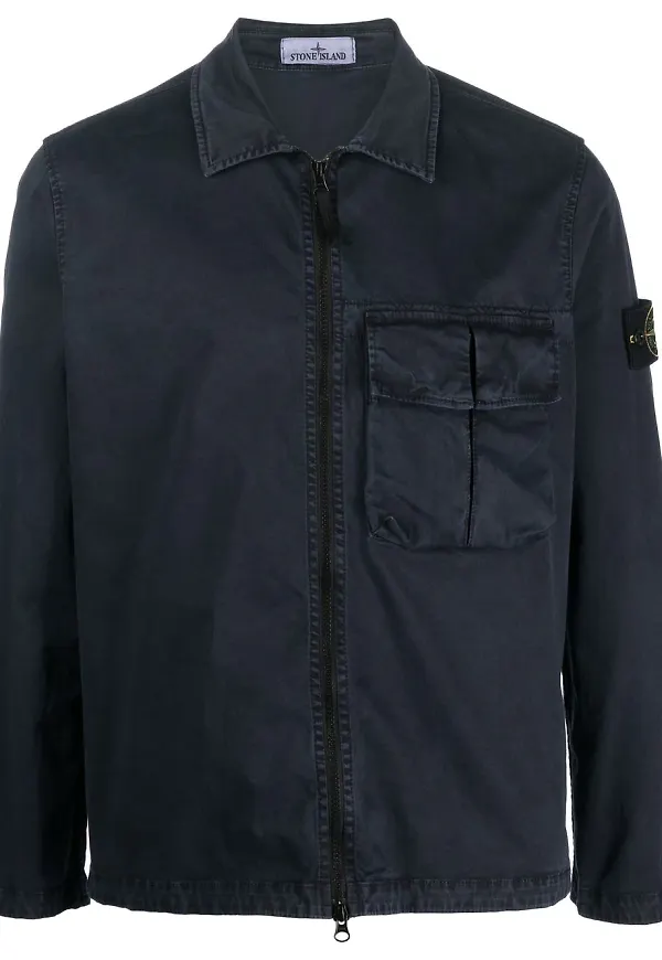 Stone Island jacka med dragkedja - Blå
