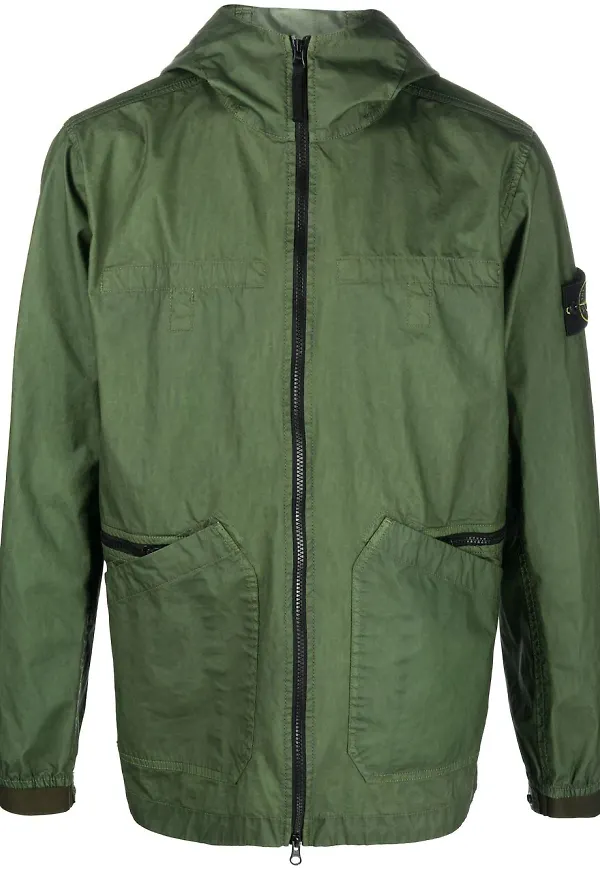 Stone Island jacka med dragkedja - Grön