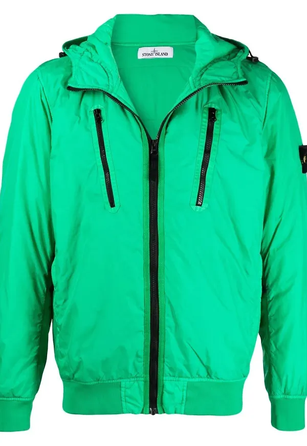 Stone Island jacka med dragkedja - Grön