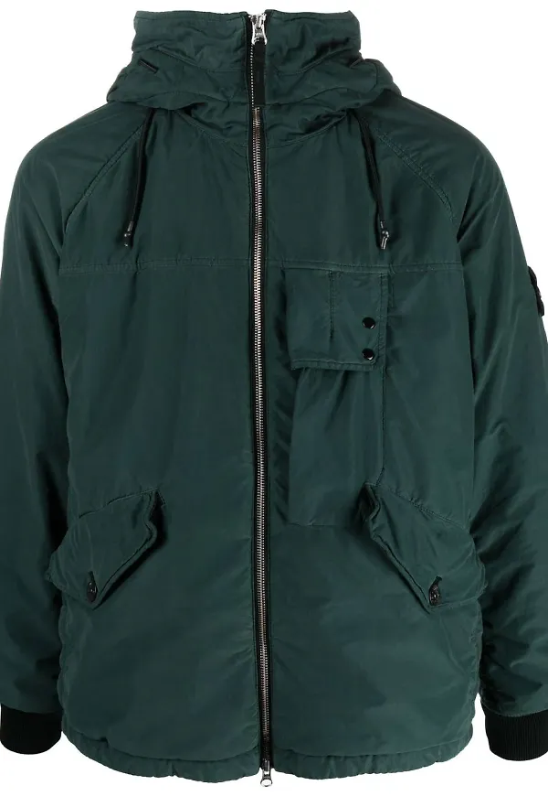 Stone Island jacka med dragkedja - Grön