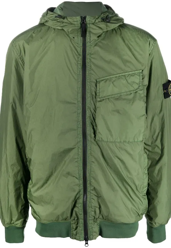 Stone Island jacka med dragkedja - Grön