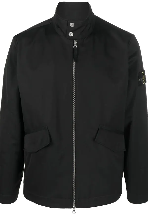 Stone Island jacka med dragkedja - Svart