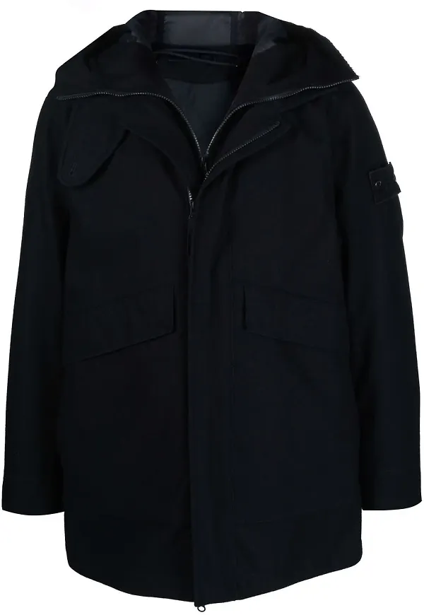 Stone Island jacka med huva - Blå