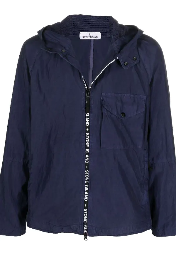 Stone Island jacka med huva - Blå