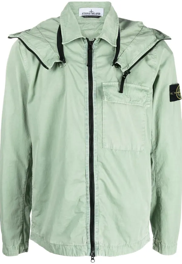 Stone Island jacka med huva - Grön