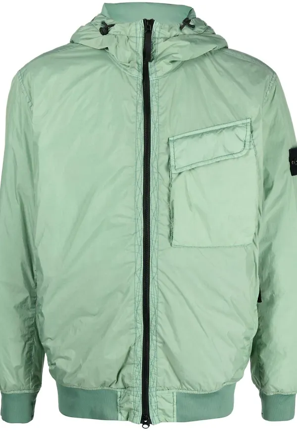 Stone Island jacka med huva - Grön