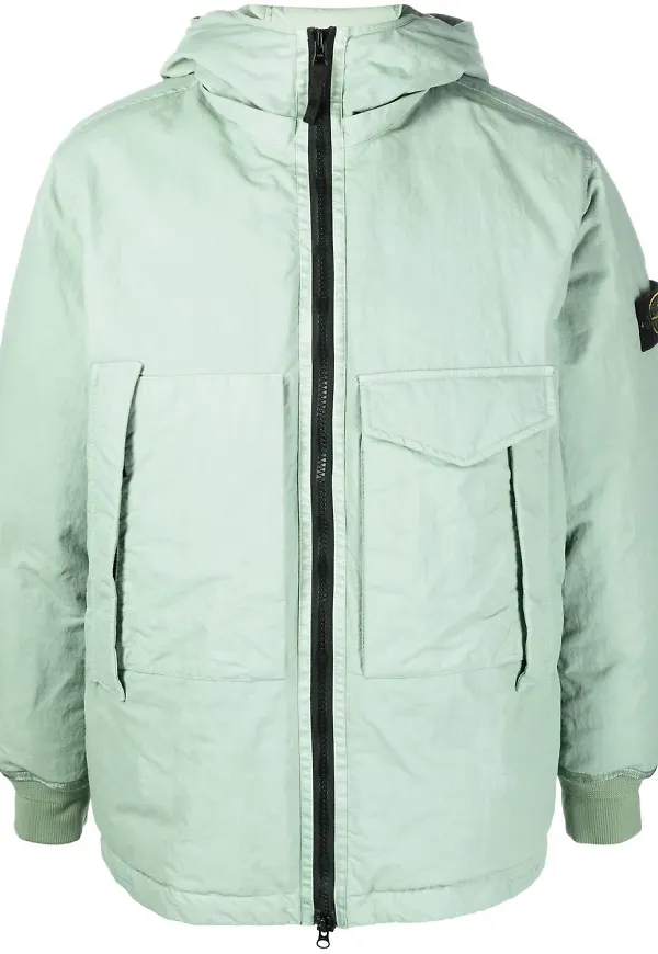 Stone Island jacka med huva - Grön