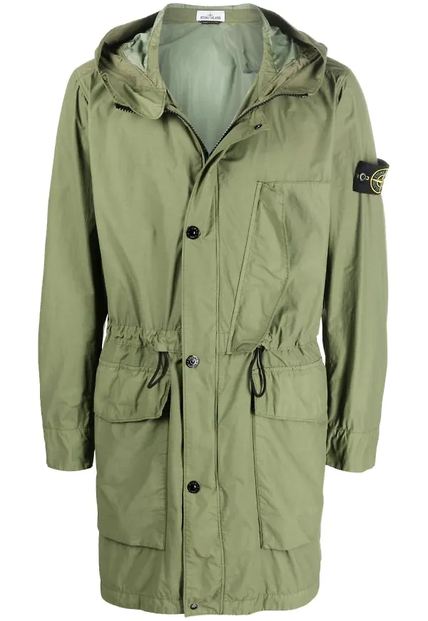 Stone Island jacka med huva - Grön