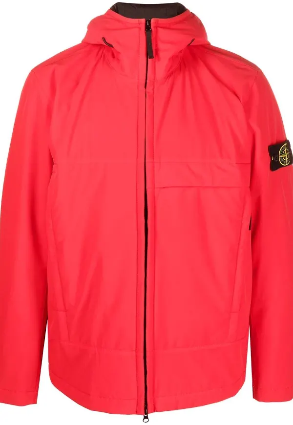Stone Island jacka med huva - Röd
