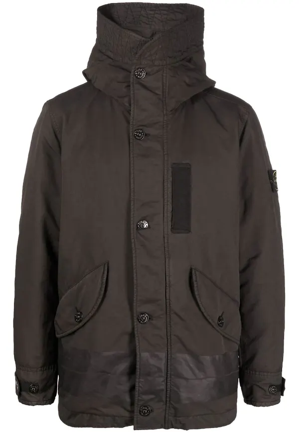 Stone Island jacka med huva - Svart
