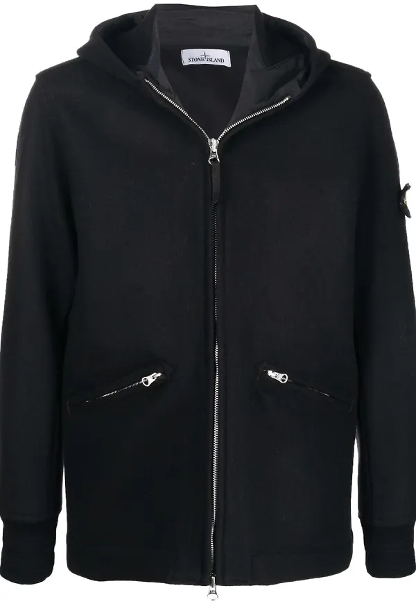 Stone Island jacka med huva - Svart