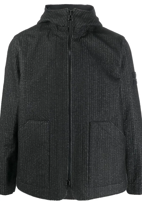 Stone Island jacka med huva - Svart