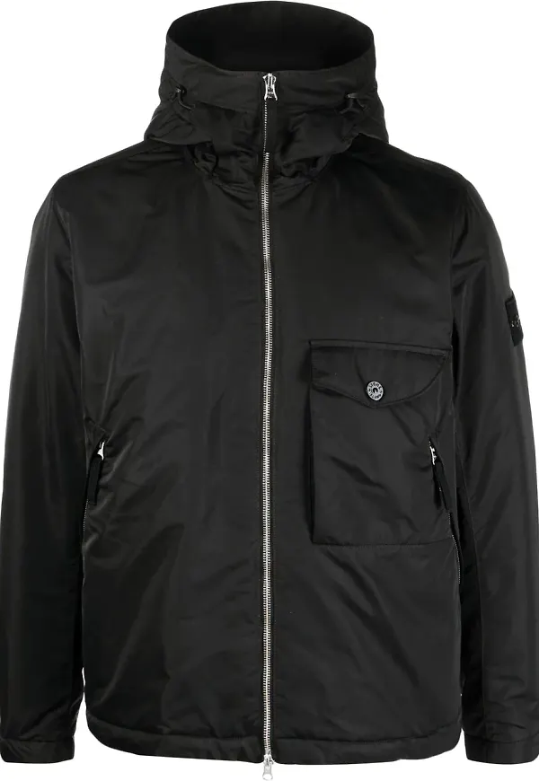 Stone Island jacka med huva - Svart