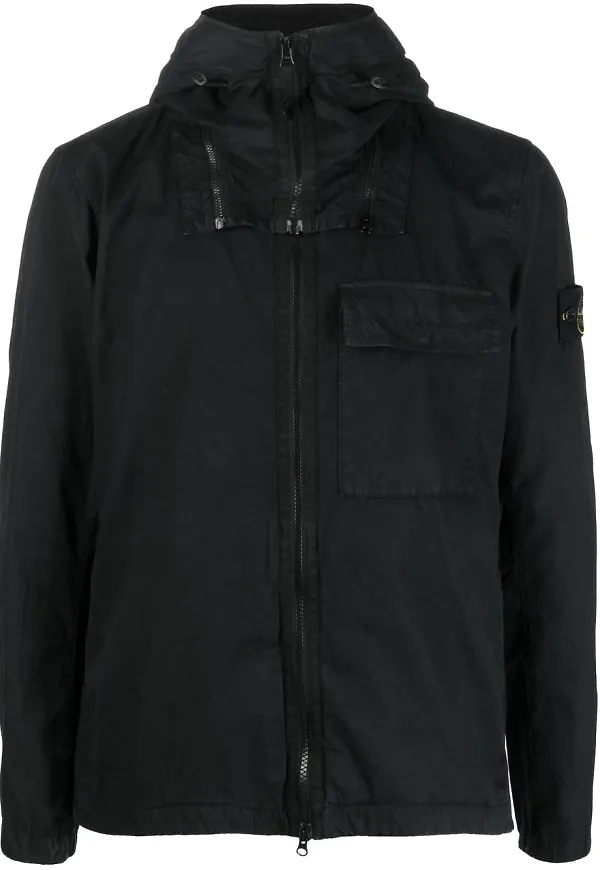 Stone Island jacka med huva - Svart
