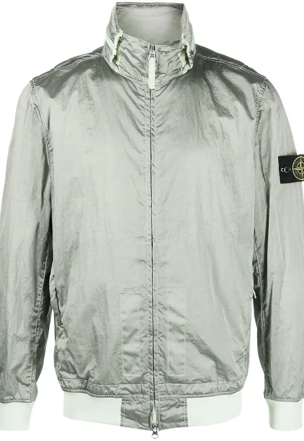 Stone Island jacka med hög krage - Grön