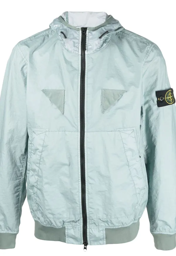 Stone Island jacka med kompassmärke - Blå