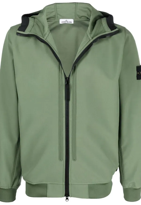 Stone Island jacka med kompassmärke - Grön