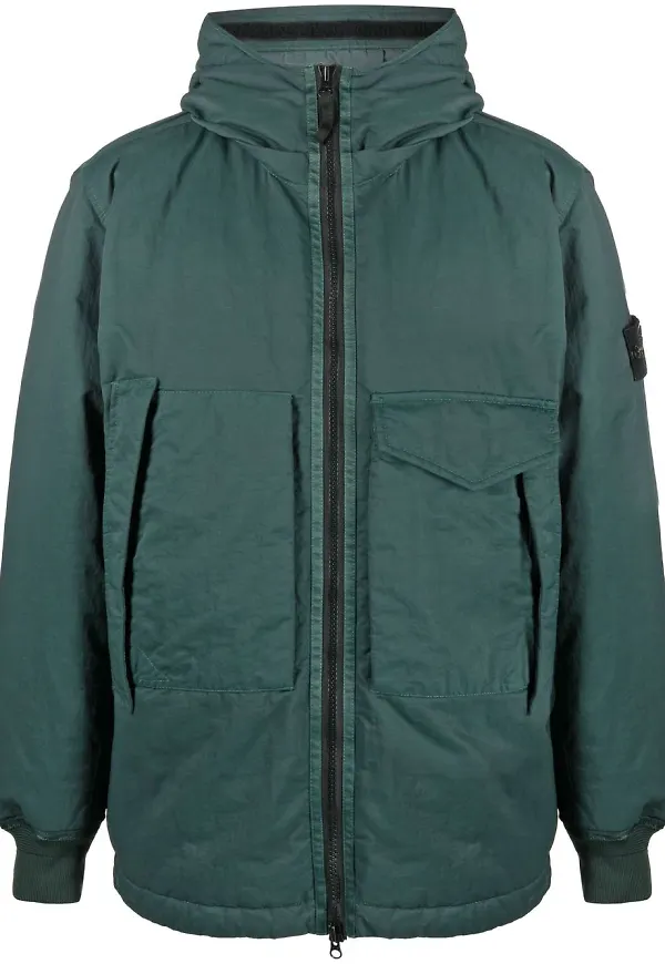 Stone Island jacka med kompassmärke - Grön