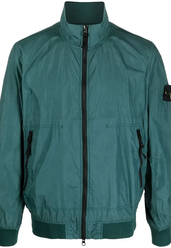 Stone Island jacka med kompassmärke - Grön