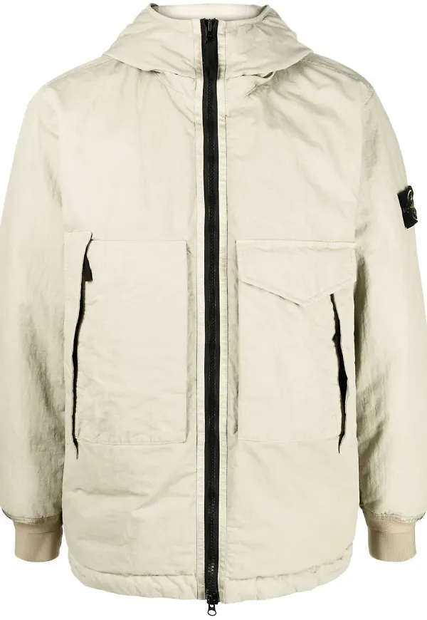 Stone Island jacka med kompassmärke - Neutral