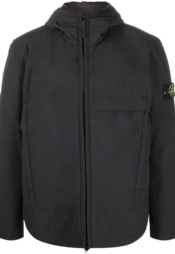 Stone Island jacka med kompassmärke - Svart