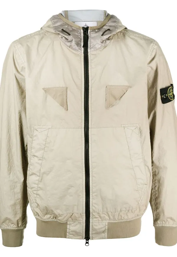 Stone Island jacka med logotyp - Neutral