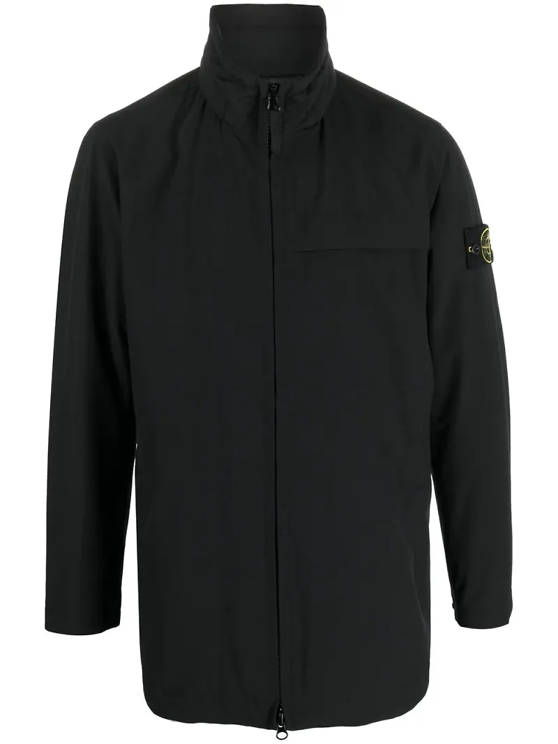 Stone Island jacka med logotyp - Svart