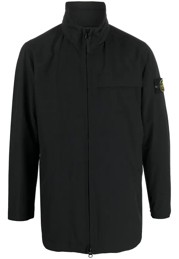 Stone Island jacka med logotyp - Svart