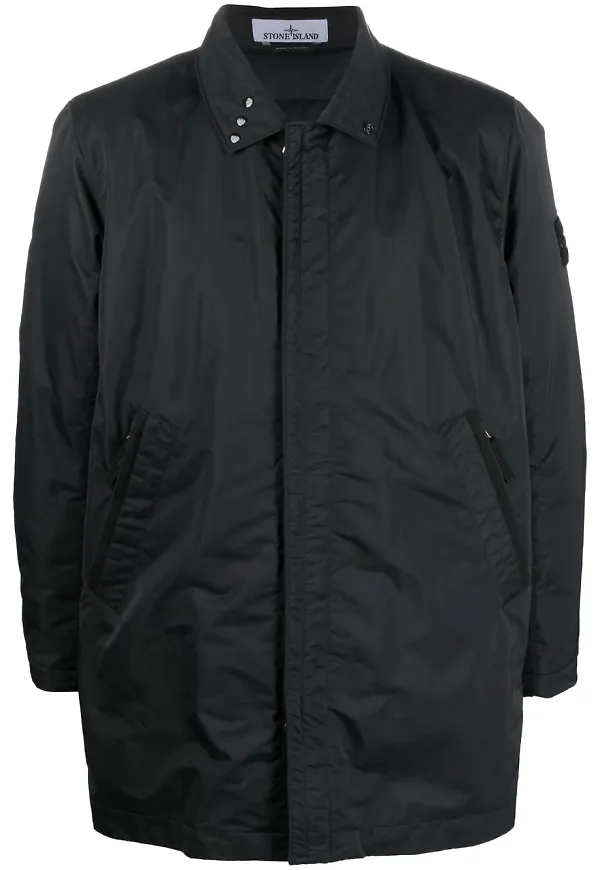 Stone Island jacka med logotyp - Svart