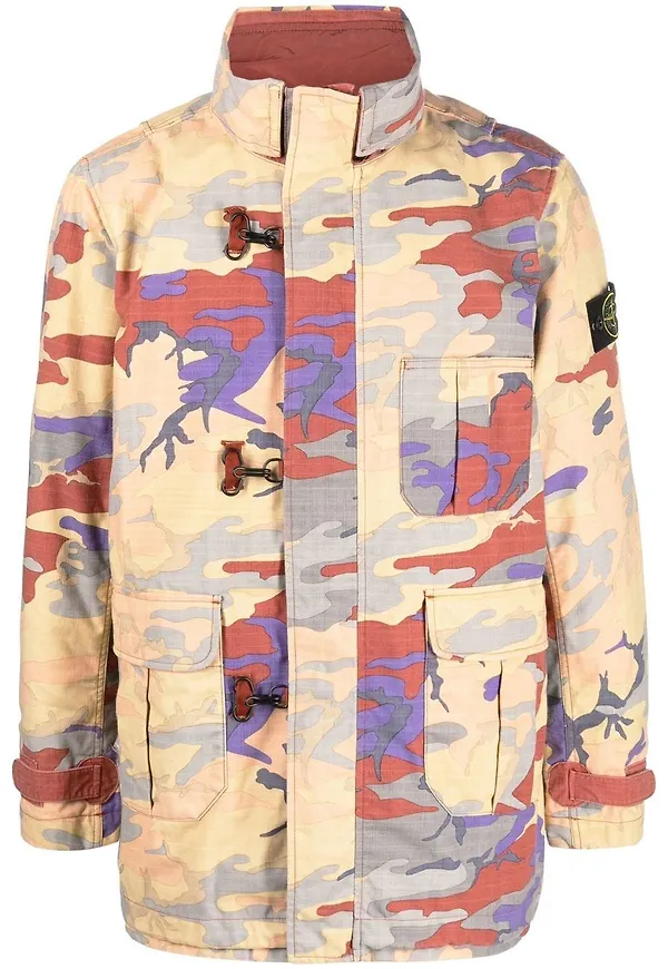 Stone Island kamouflagemönstrad jacka - Gul