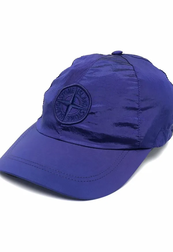 Stone Island keps med dragsko och broderad logotyp - Blå