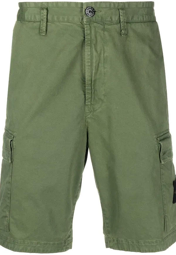 Stone Island knälånga bermudashorts - Grön