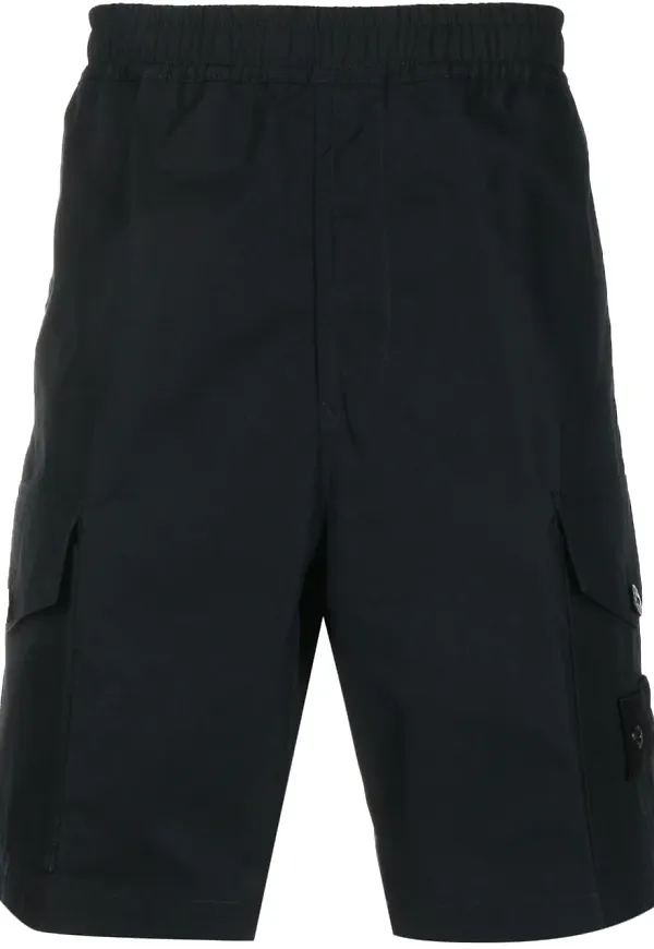 Stone Island knälånga cargoshorts - Svart