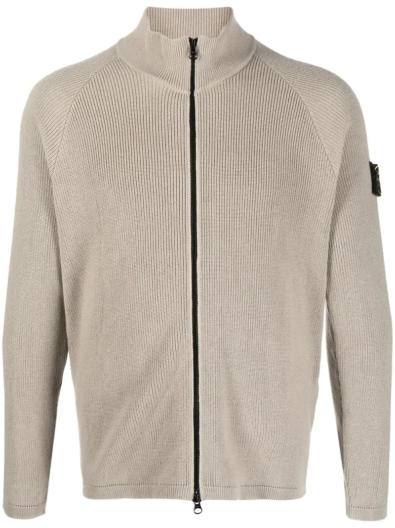 Stone Island kofta med dragkedja - Brun