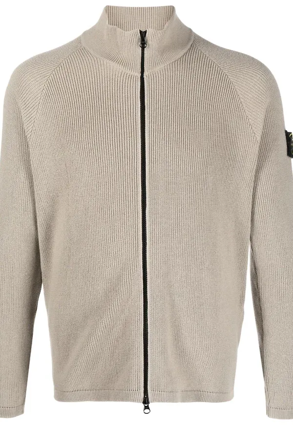 Stone Island kofta med dragkedja - Brun