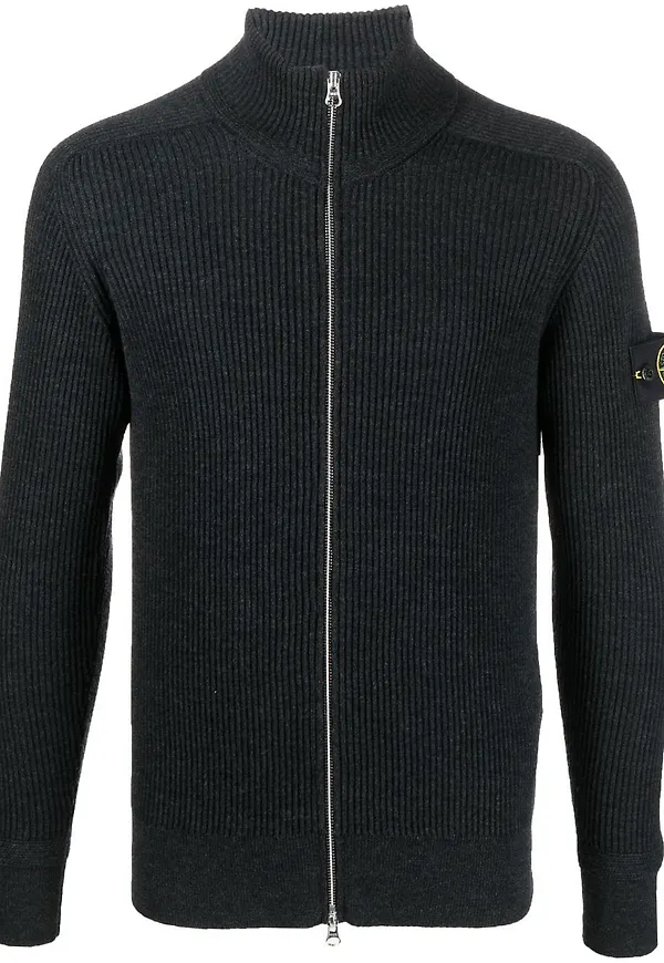 Stone Island kofta med dragkedja - Grå