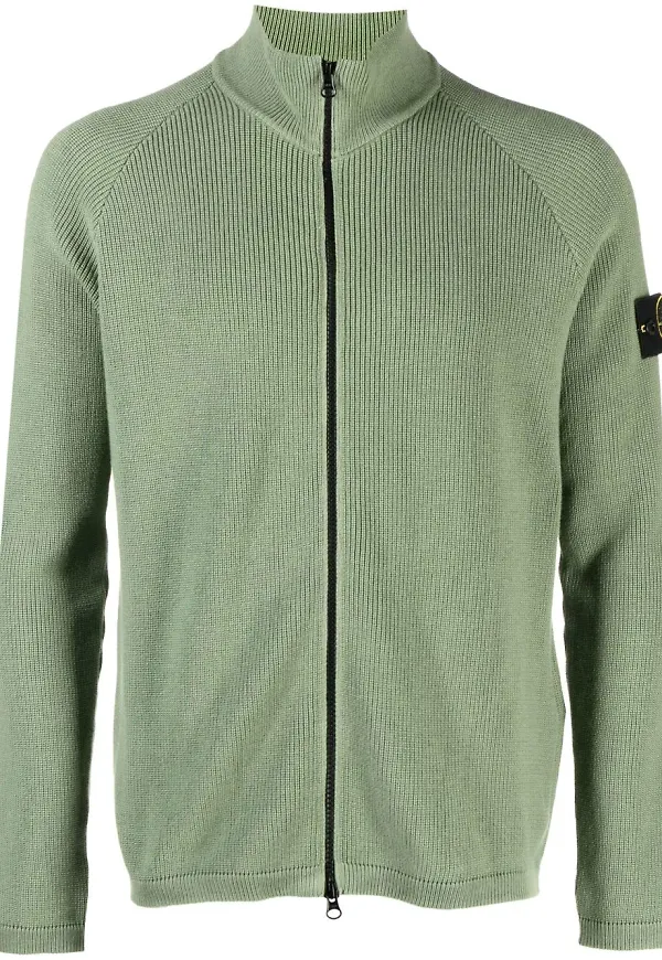 Stone Island kofta med dragkedja - Grön