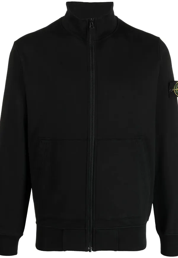 Stone Island kofta med dragkedja - Svart