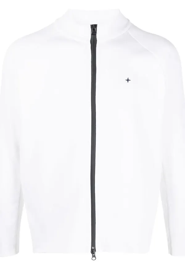 Stone Island kofta med dragkedja - Vit