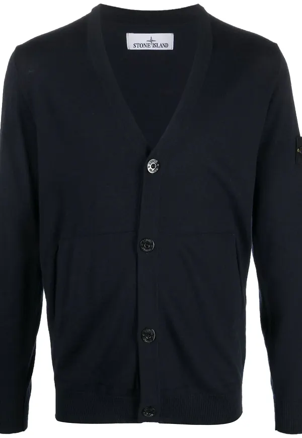 Stone Island kofta med kompassmärke - Blå