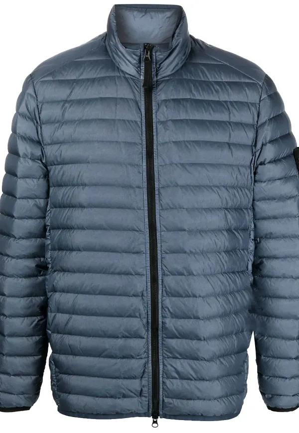Stone Island logo-patch jacket - Blå