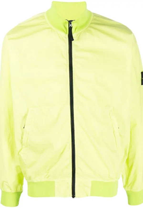 Stone Island lättviktsjacka med dragkedja - Grön