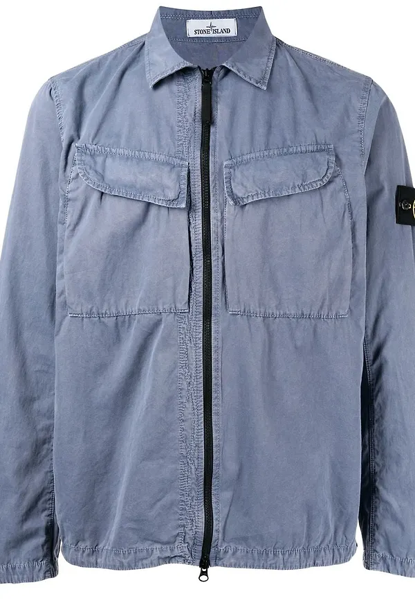 Stone Island lättviktsjacka med ficka - Blå